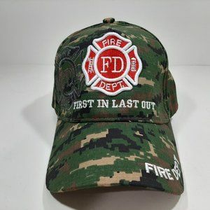 Fire Department Mens Camouflage Cap Hat Embroidere